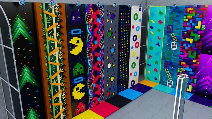 Climbing Wall with Safety Equipment ( Kletterwand mit Sicherungsausrüstung )