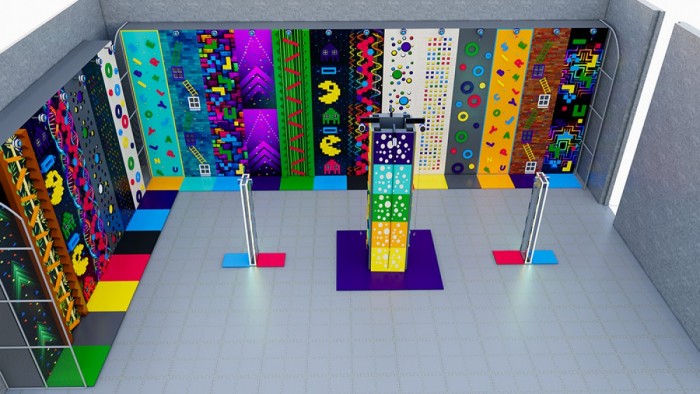 Climbing Wall with Safety Equipment ( Kletterwand mit Sicherungsausrüstung )