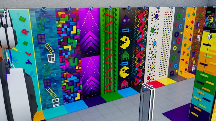 Climbing Wall with Safety Equipment ( Kletterwand mit Sicherungsausrüstung )